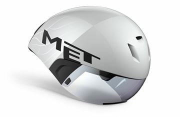 Picture of MET CODATRONCA ROAD HELMET WHITE SILVER | MATT GLOSSY